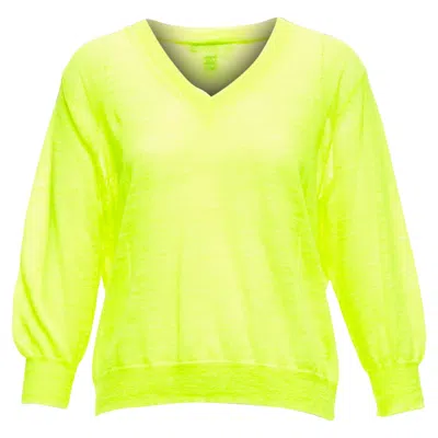 Jcrew J. Crew V Neck 3/4 Sleeves Sweater Pullover In Green