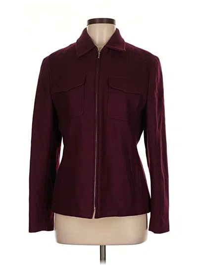 Pre-owned Jcrew Jacket In Burgundy