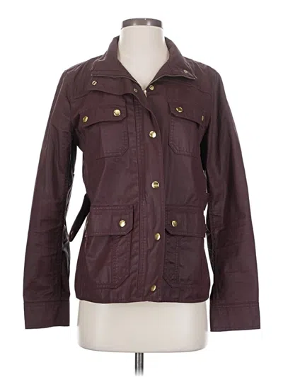 Pre-owned Jcrew Jacket In Burgundy