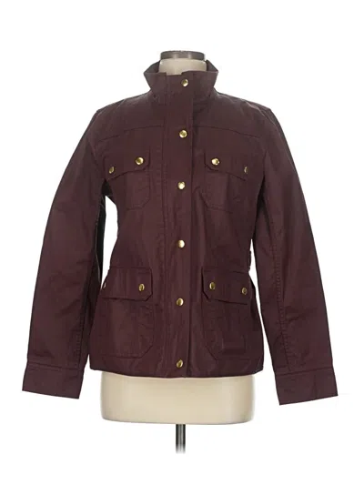 Pre-owned Jcrew Jacket In Burgundy