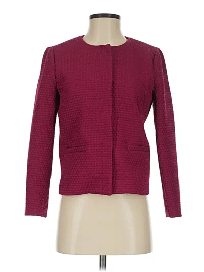 Pre-owned Jcrew Jacket In Burgundy