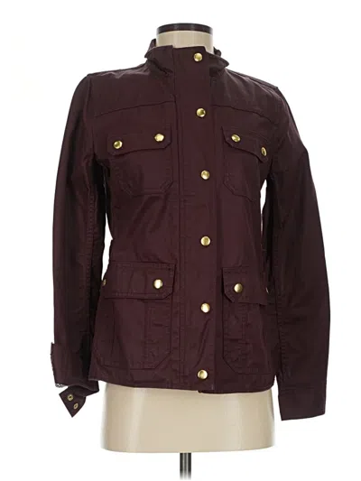 Pre-owned Jcrew Jacket In Burgundy