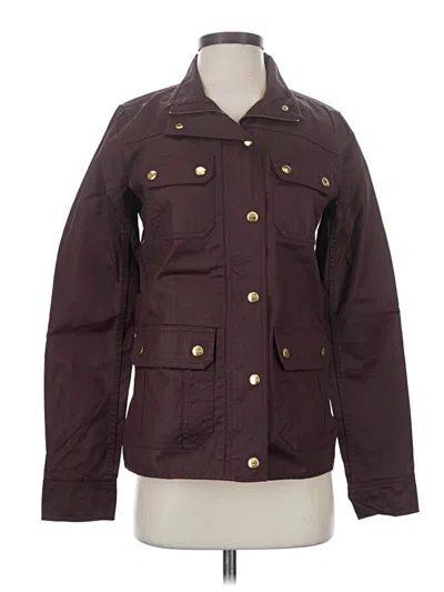 Pre-owned Jcrew Jacket In Burgundy