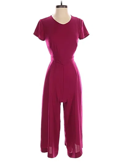 Pre-owned Jcrew Jumpsuit In Burgundy