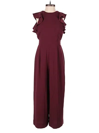 Pre-owned Jcrew Jumpsuit In Burgundy