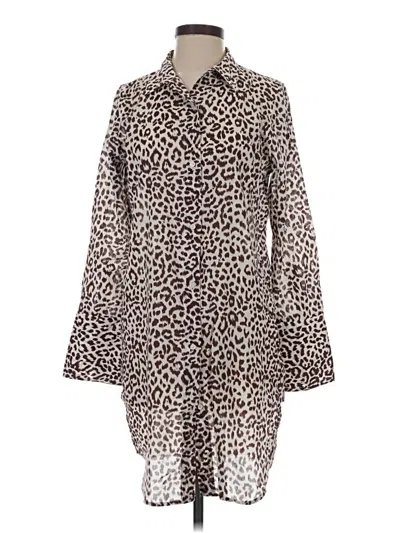 Pre-owned Jcrew Kimono In Brown