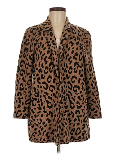 Pre-owned Jcrew Kimono In Brown