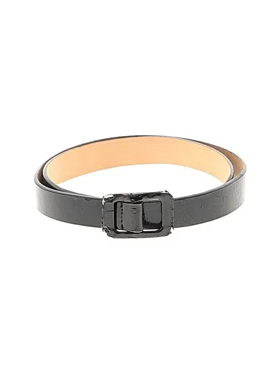 Pre-owned Jcrew Leather Belt In Black