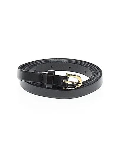 Pre-owned Jcrew Leather Belt In Black