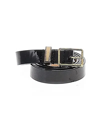 Pre-owned Jcrew Leather Belt In Black
