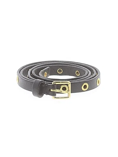 Pre-owned Jcrew Leather Belt In Black