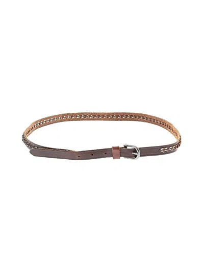 Pre-owned Jcrew Leather Belt In Brown