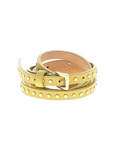 Pre-owned Jcrew Leather Belt In Gold