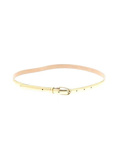 Pre-owned Jcrew Leather Belt In Gold