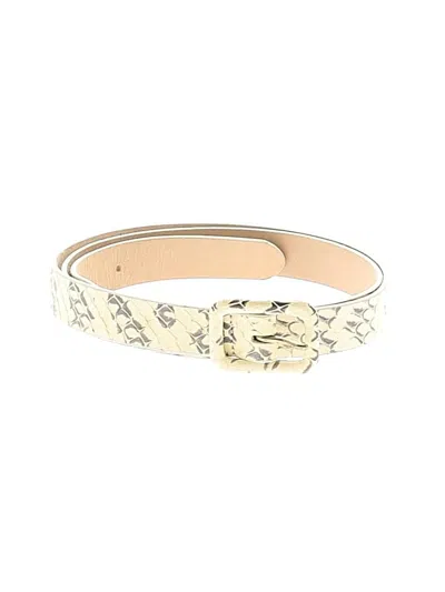 Pre-owned Jcrew Leather Belt In Ivory