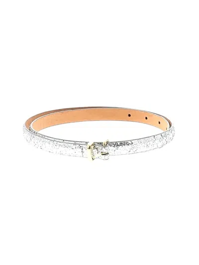 Pre-owned Jcrew Leather Belt In White