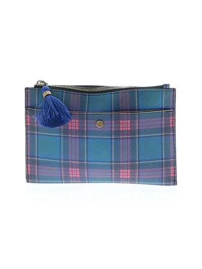 Pre-owned Jcrew Leather Clutch In Blue