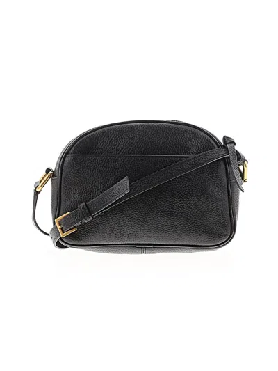 Pre-owned Jcrew Leather Crossbody Bag In Black