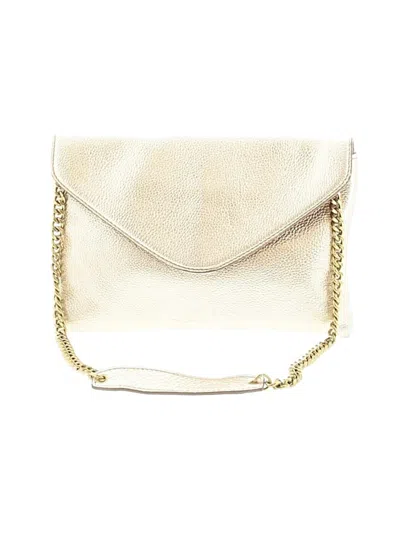 Pre-owned Jcrew Leather Crossbody Bag In Gold