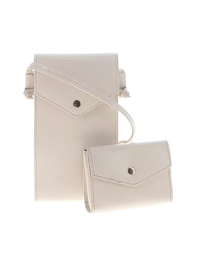 Pre-owned Jcrew Leather Crossbody Bag In Ivory