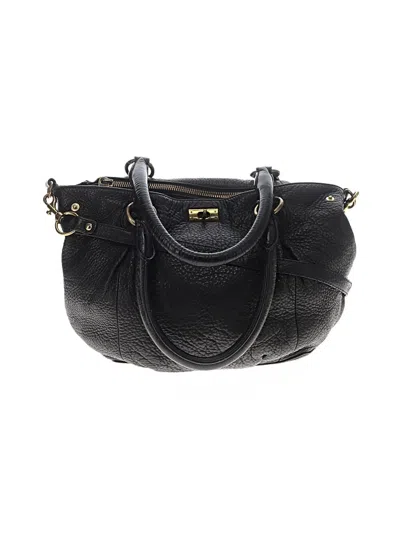 Pre-owned Jcrew Leather Hobo Bag In Black
