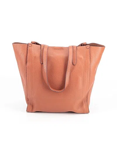 Pre-owned Jcrew Leather Tote Bag In Brown