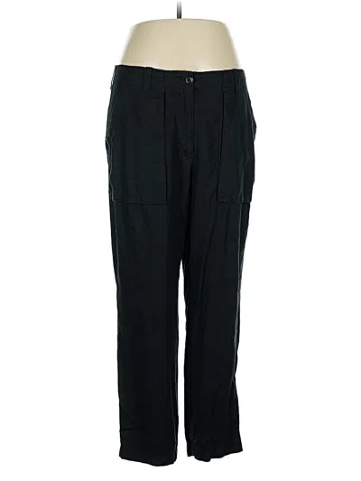 Pre-owned Jcrew Linen Pants In Black