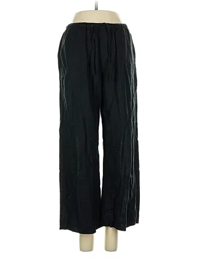 Pre-owned Jcrew Linen Pants In Black