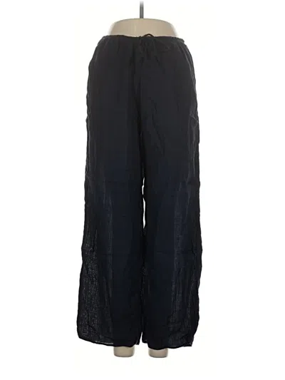 Pre-owned Jcrew Linen Pants In Black