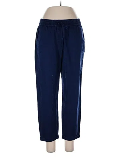 Pre-owned Jcrew Linen Pants In Blue