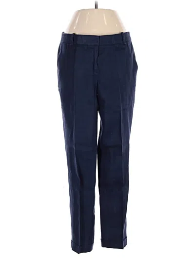 Pre-owned Jcrew Linen Pants In Blue