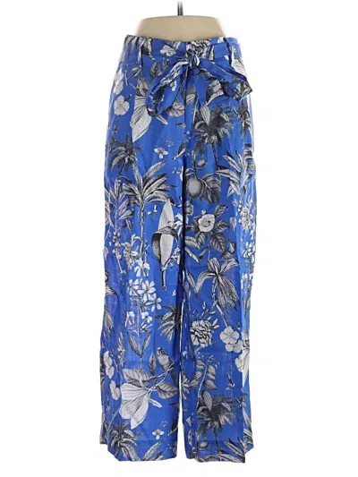 Pre-owned Jcrew Linen Pants In Blue