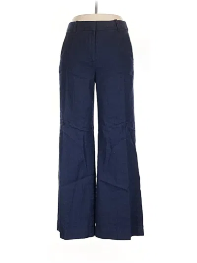 Pre-owned Jcrew Linen Pants In Blue