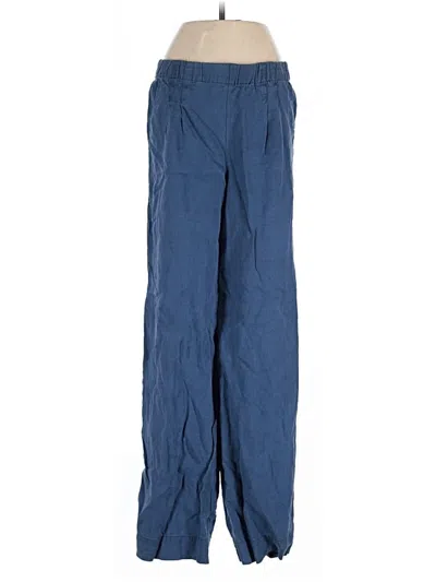 Pre-owned Jcrew Linen Pants In Blue