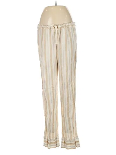 Pre-owned Jcrew Linen Pants In Gold