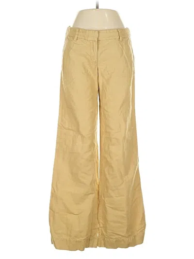 Pre-owned Jcrew Linen Pants In Gold