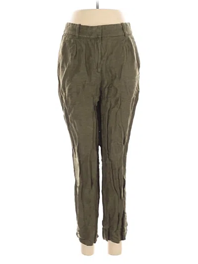 Pre-owned Jcrew Linen Pants In Green