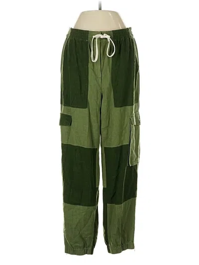 Pre-owned Jcrew Linen Pants In Green