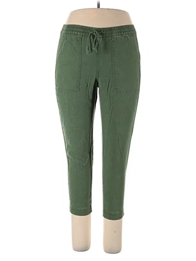 Pre-owned Jcrew Linen Pants In Green