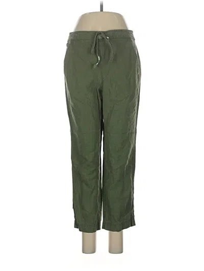 Pre-owned Jcrew Linen Pants In Green