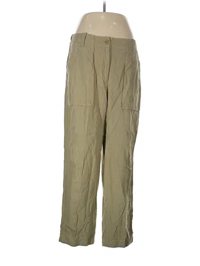 Pre-owned Jcrew Linen Pants In Green