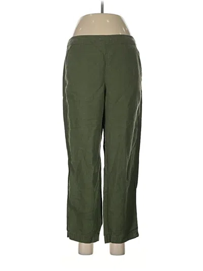 Pre-owned Jcrew Linen Pants In Green