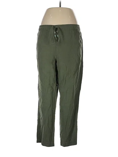 Pre-owned Jcrew Linen Pants In Green