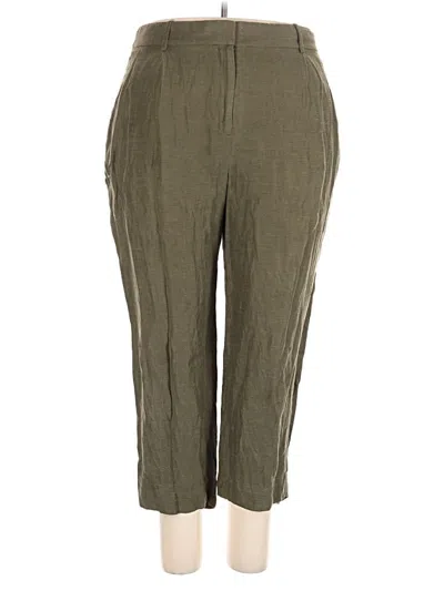 Pre-owned Jcrew Linen Pants In Green