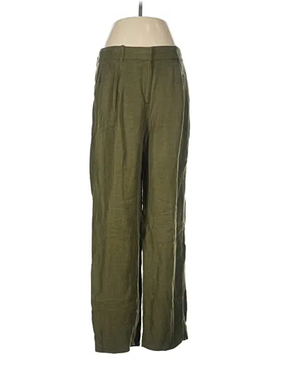 Pre-owned Jcrew Linen Pants In Green