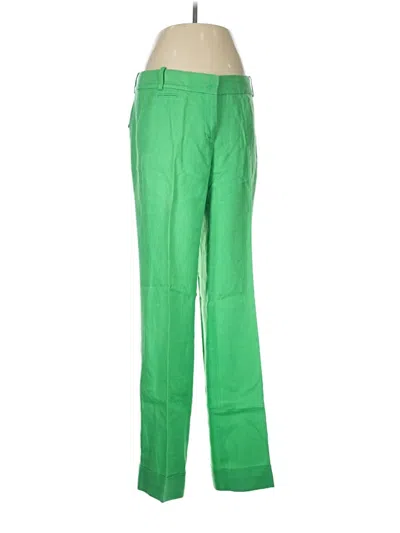 Pre-owned Jcrew Linen Pants In Green