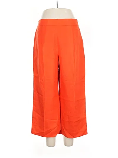Pre-owned Jcrew Linen Pants In Orange