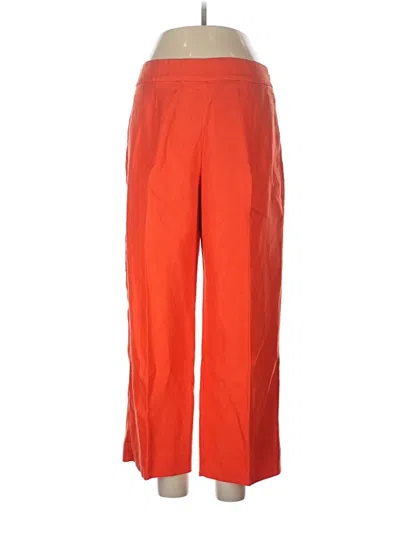 Pre-owned Jcrew Linen Pants In Orange