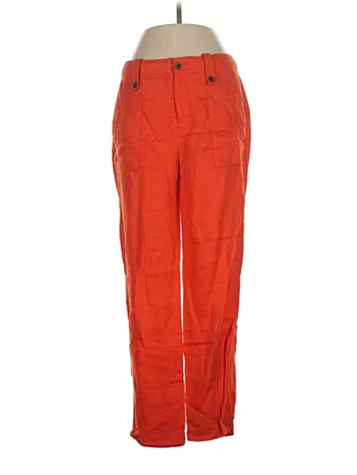Pre-owned Jcrew Linen Pants In Orange