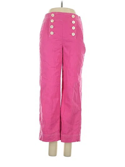 Pre-owned Jcrew Linen Pants In Pink